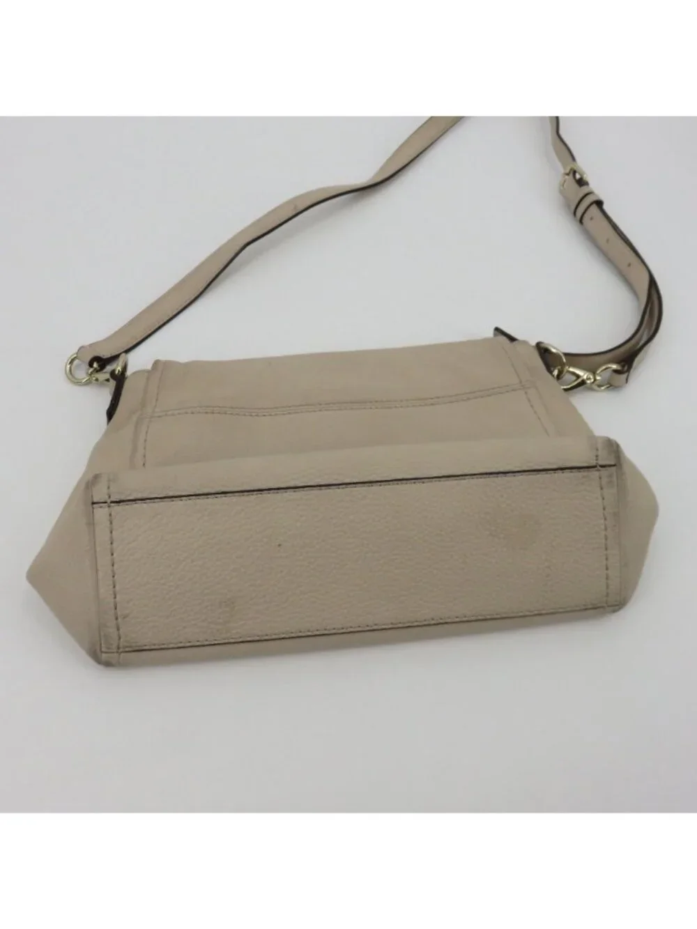 Kate Spade Cobble Hill Small Toddy Crossbody Handbag Purse Beige Pebbled Leather
